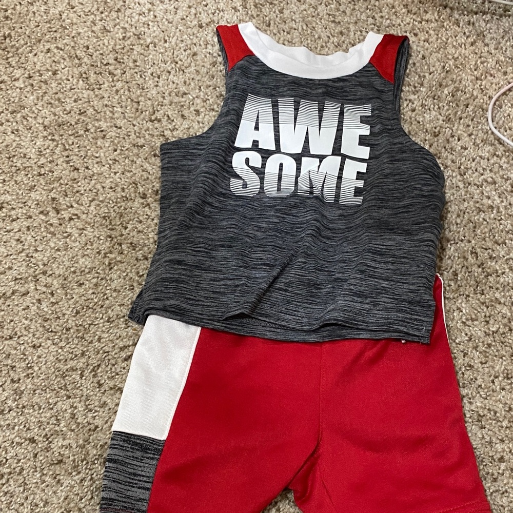 Okie Dokie Red and Gray Kids Matching Set